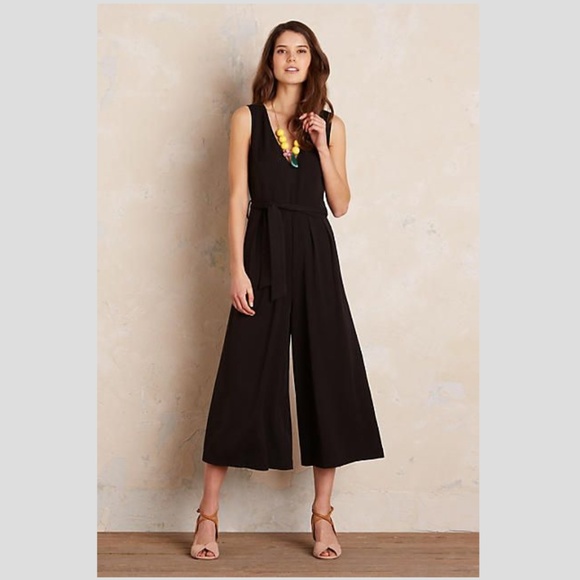 Anthropologie Pants - Anthropologie Tie Front Jumpsuit Rare Size 4